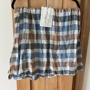 NPL Linen Scarf Checkered (comp of Blue-Camel-Beige-Grey)